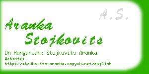 aranka stojkovits business card